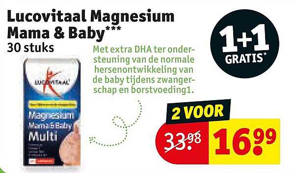 Lucovitaal Magnesium Mama & Baby*** 30 stuks 1+1 GRATIS*