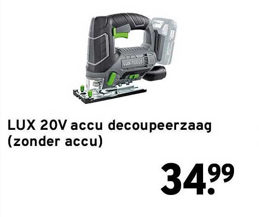 LUX 20V accu decoupeerzaag (zonder accu)