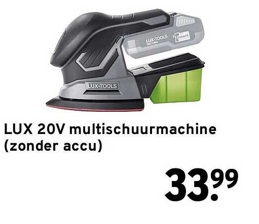 LUX 20V multischuurmachine (zonder accu)