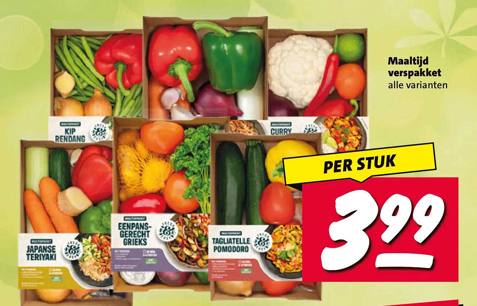 Maaltijd verspakket alle varianten PER STUK