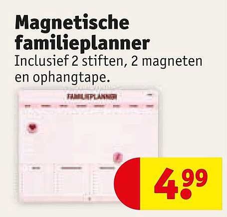 Magnetische familieplanner