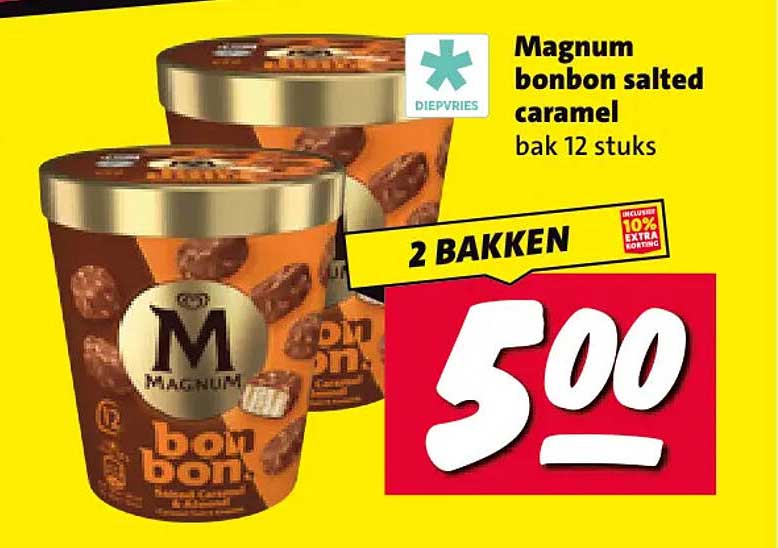 Magnum bonbon salted caramel bak 12 stuks 2 BAKKEN