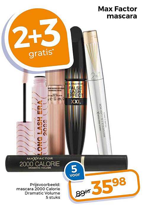 Max Factor mascara 2+3 gratis