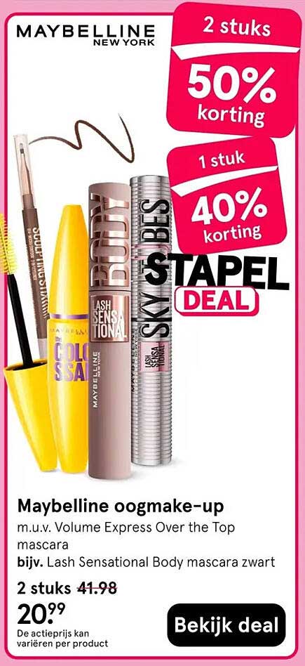 Maybelline oogmake-up stapel deal