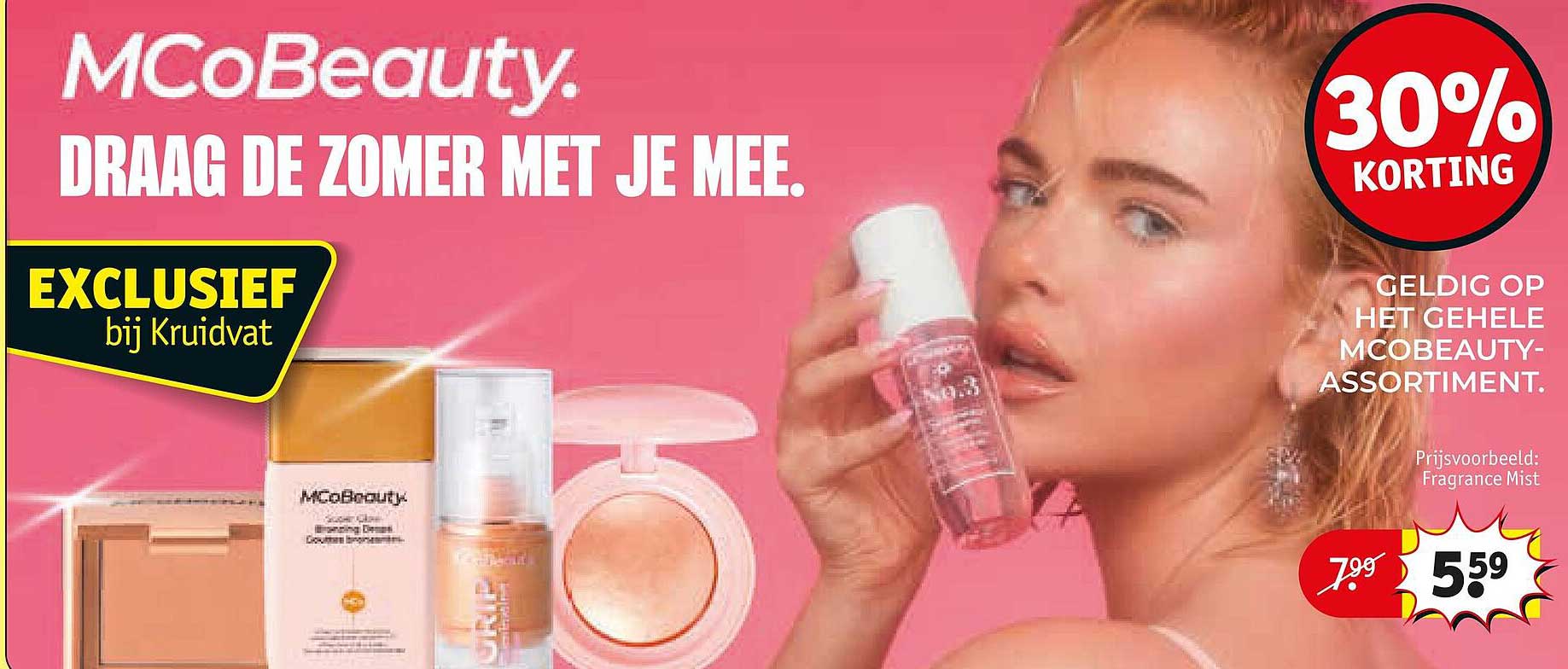 McBeauty. DRAAG DE ZOMER MET JE MEE. 30% korting
