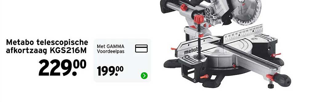 Metabo telescopische afkortzaag KGS216M