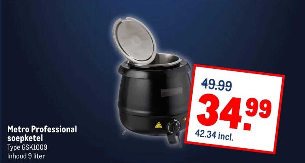 Metro Professional soepketel Type GSK1009 Inhoud 9 liter