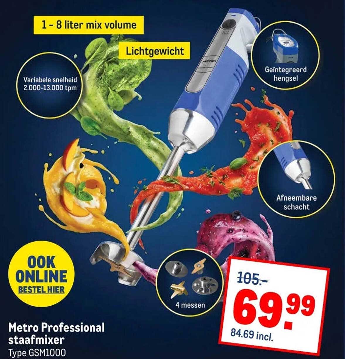 Metro Professional staafmixer Type GSM1000