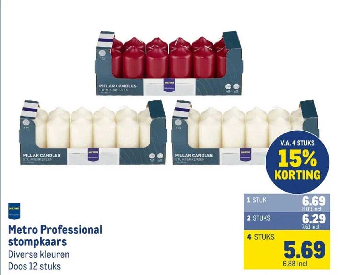 Metro Professional stompkaars Diverse kleuren Doos 12 stuks