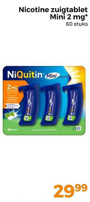 Nicotine zuigtablet Mini 2 mg* 60 stuks