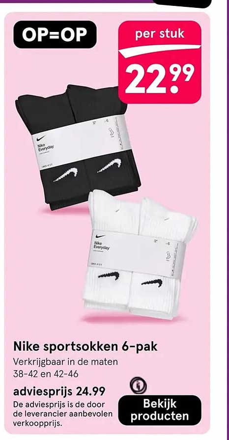Nike sportsokken 6-pak