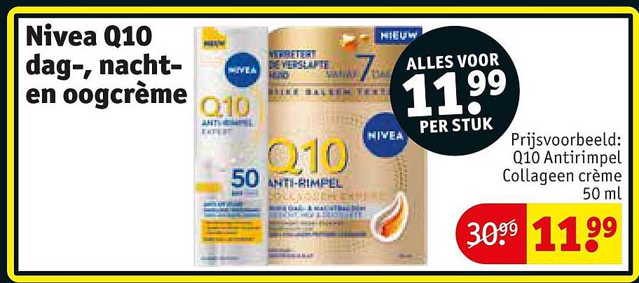 Nivea Q10 dag-, nacht- en oogcrème
