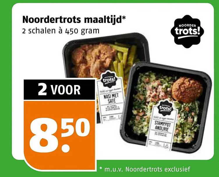 Noordertrosts maaltijd* 2 schalen à 450 gram