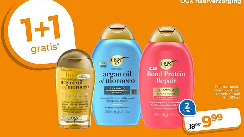 OGX haarverzorging 1+1 gratis*