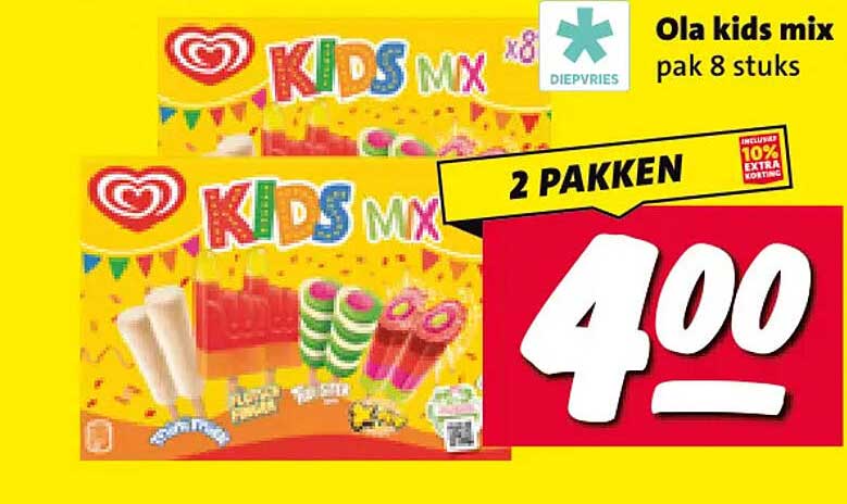 Ola kids mix pak 8 stuks 2 pakken