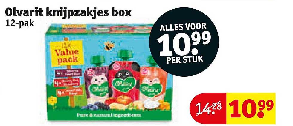 Olvarit knijpzakjes box 12-pak
