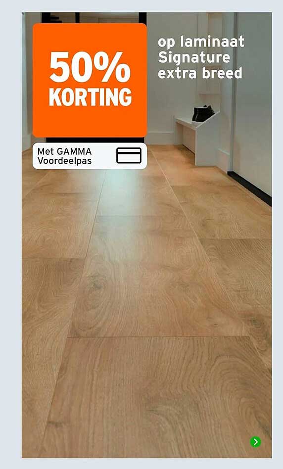 op laminaat Signature extra breed 50% KORTING