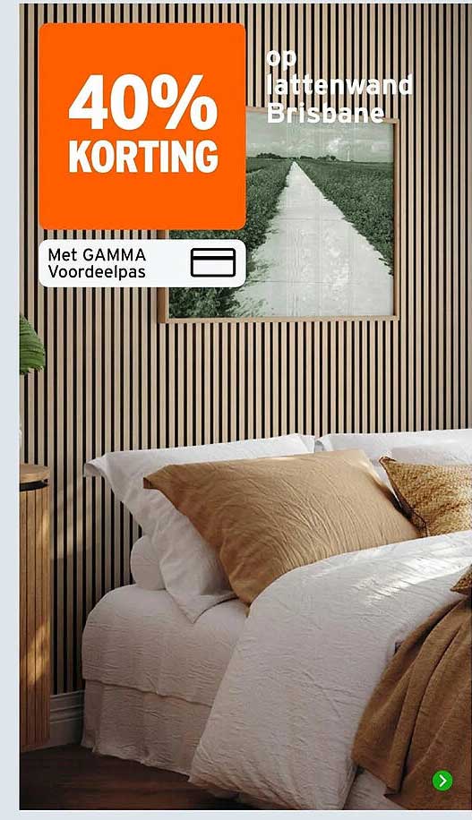 op lattenwand Brisbane 40% KORTING