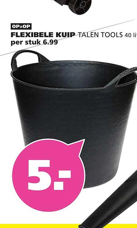 OP=OP FLEXIBELE KUIP TALEN TOOLS 40 liter per stuk