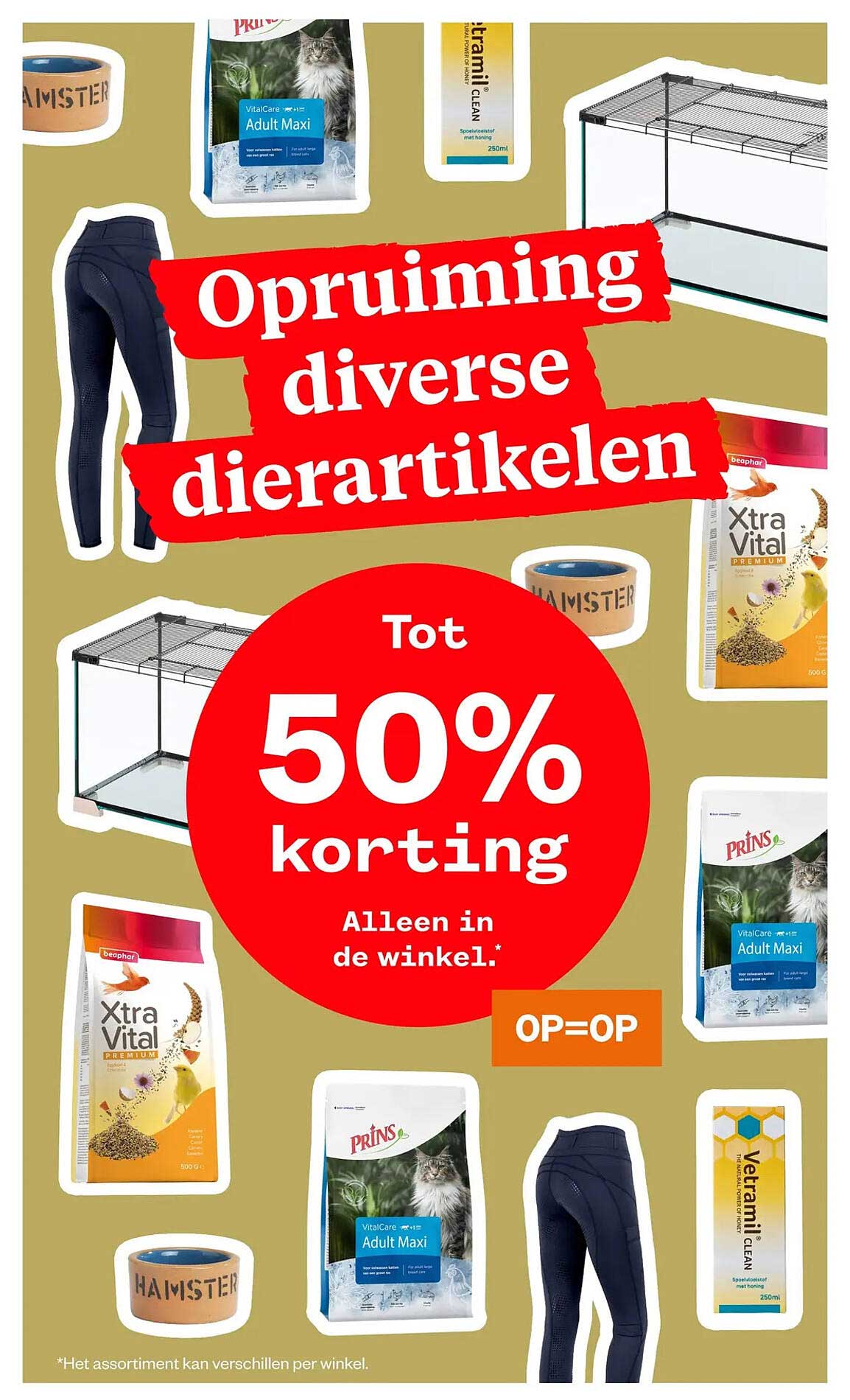 Opruiming diverse dierartikelen Tot 50% korting