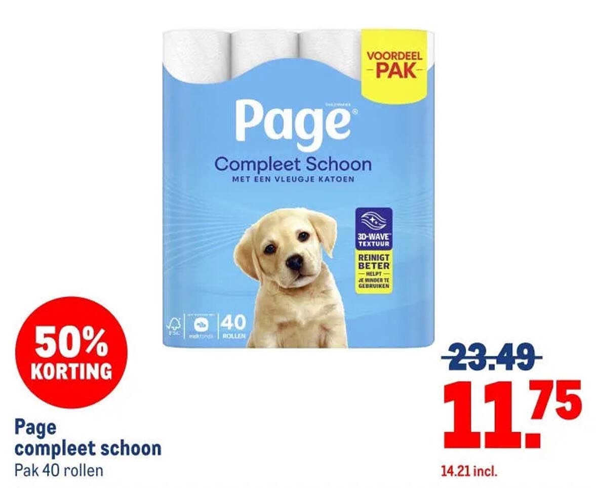 Page compleet schoon Pak 40 rollen