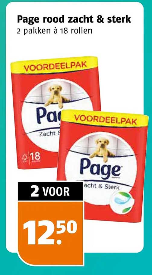 Page rood zacht & sterk 2 pakken à 18 rollen