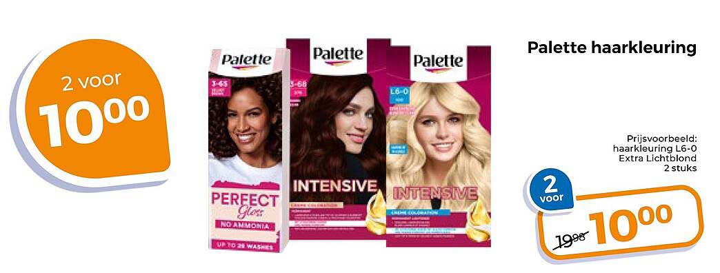 Palette haarkleuring