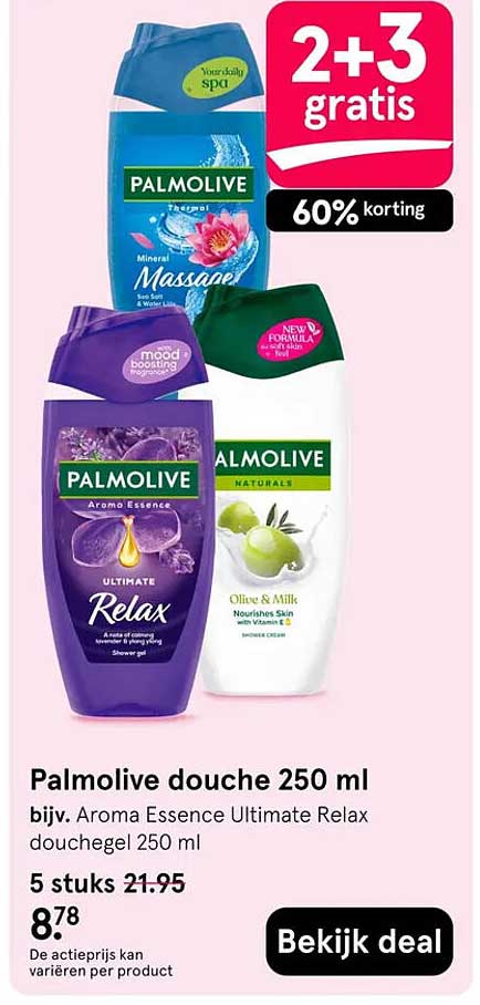 Palmolive douche 250 ml 2+3 gratis