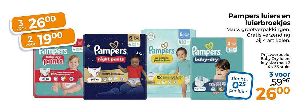 Pampers luiers en luierbroekjes
