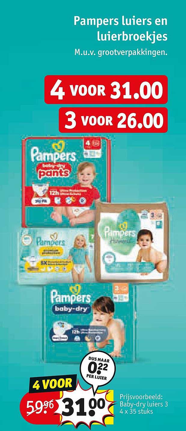 Pampers luiers en luierbroekjes