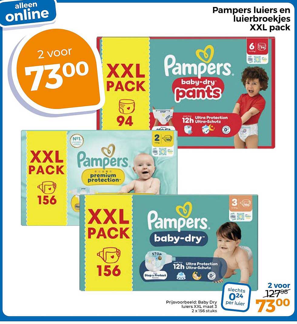 Pampers luiers en luierbroekjes XXL pack