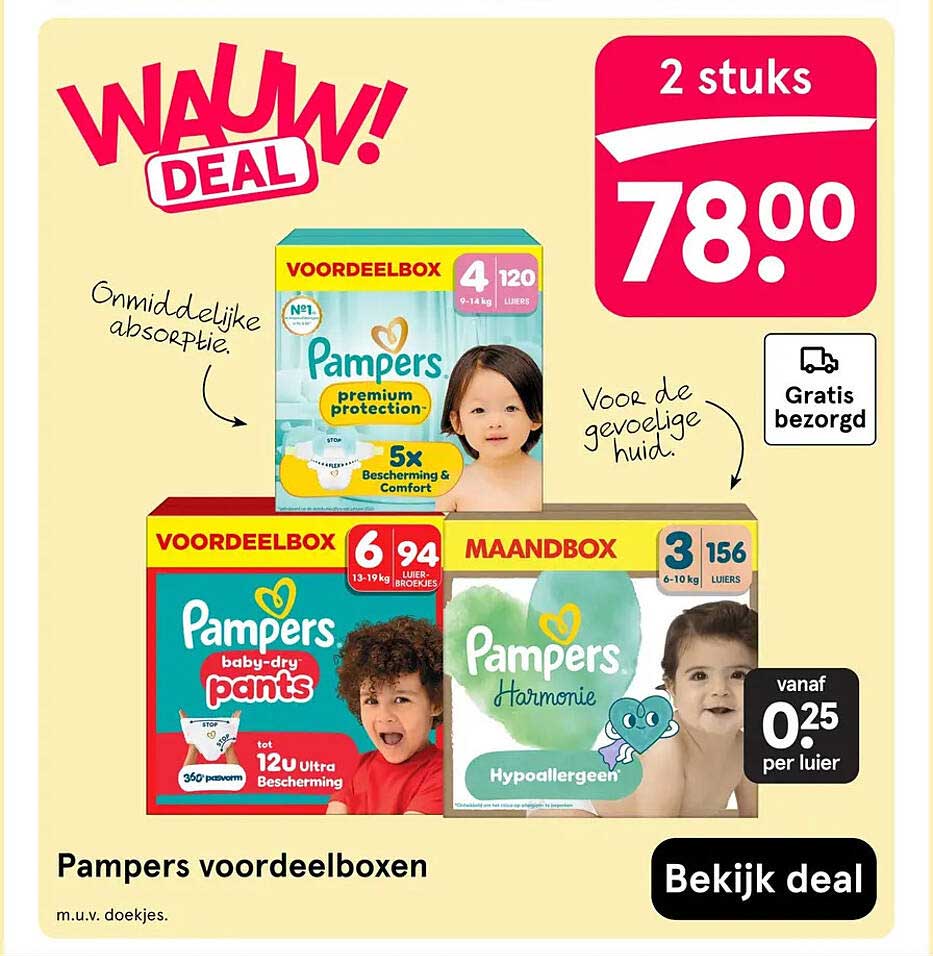 Pampers voordeelboxen