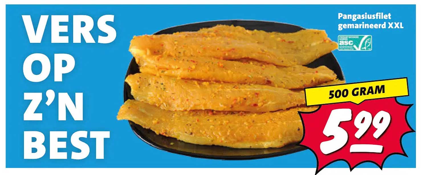 Pangasiusfilet gemarineerd XXL 500 gram