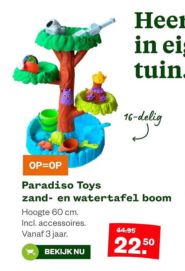 Paradiso Toys zand- en watertafel boom