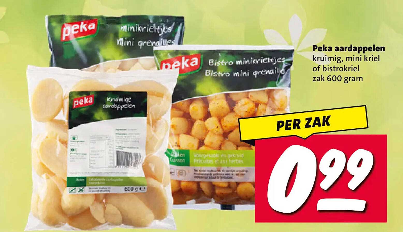 Peka aardappelen kruimig, mini kriel of bistrokriel zak 600 gram