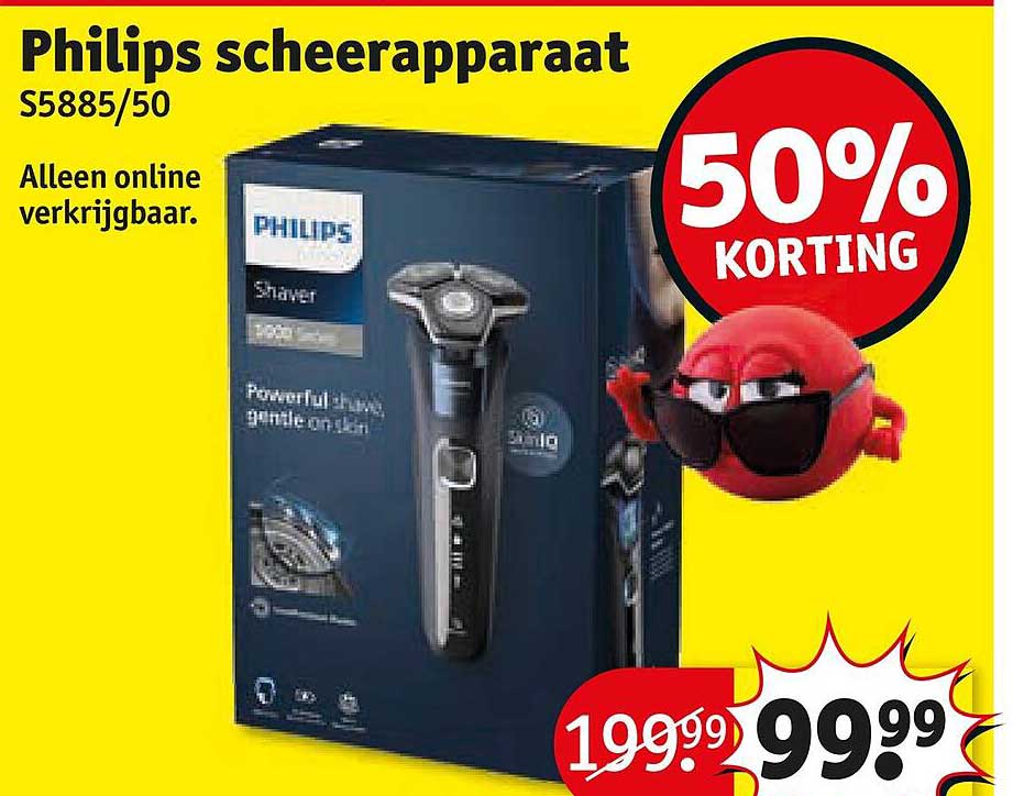 Philips scheerapparaat S5885/50 50% korting
