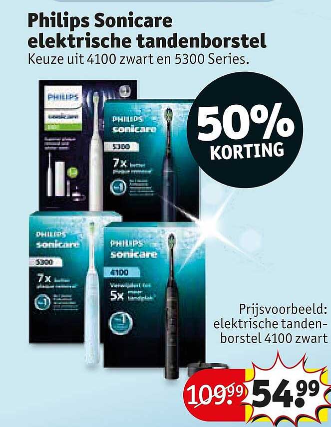 Philips Sonicare elektrische tandenborstel 50% korting
