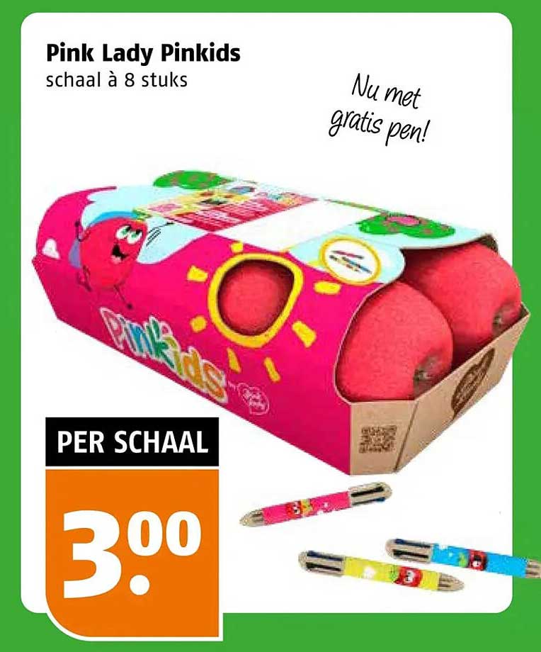 Pink Lady Pinkids schaal à 8 stuks Nu met gratis pen!