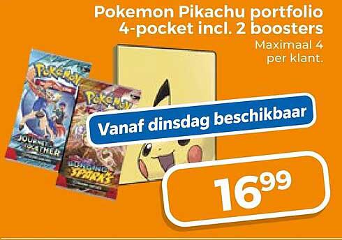 Pokemon Pikachu portfolio 4-pocket incl. 2 boosters