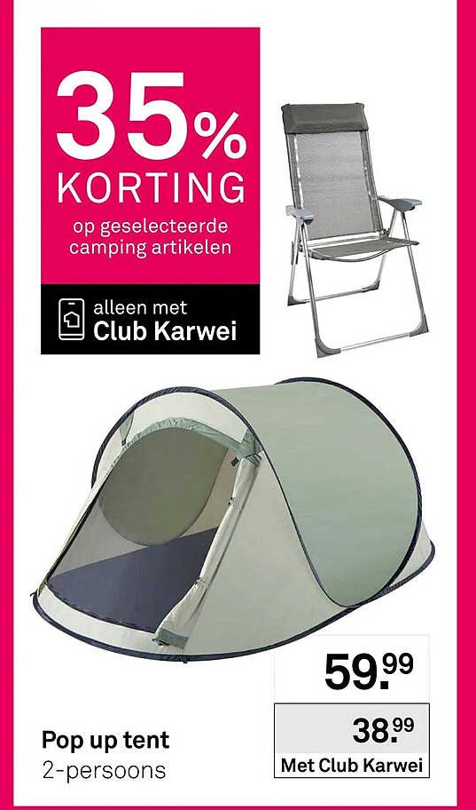 Pop up tent 2-persoons