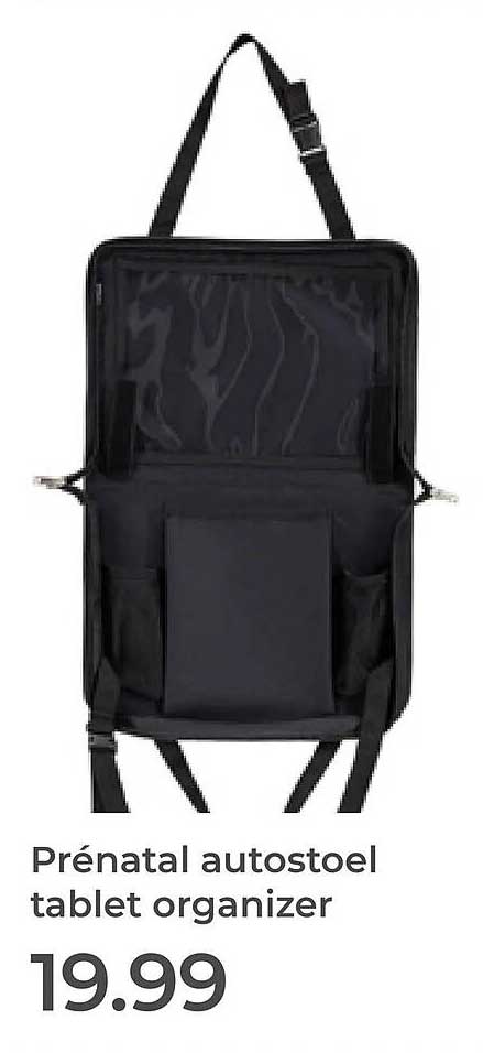 Prénatal autostoel tablet organizer