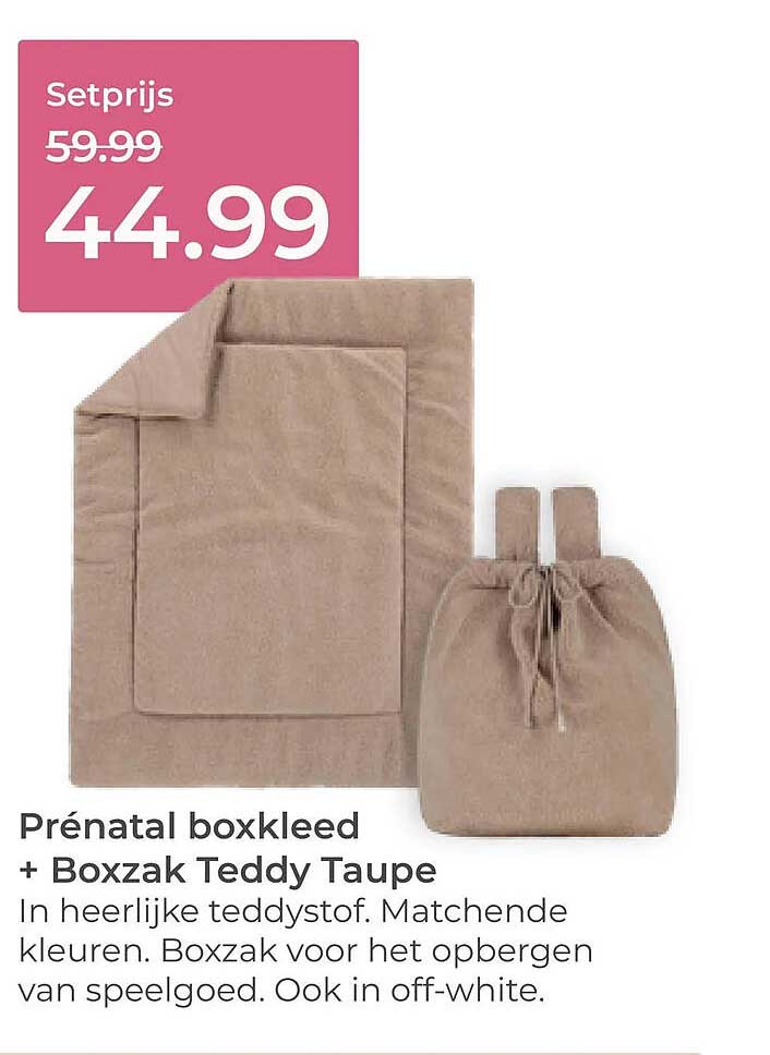 Prénatal boxkleed + Boxzak Teddy Taupe