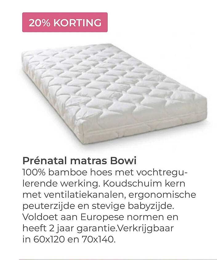 Prénatal matras Bowi 20% KORTING