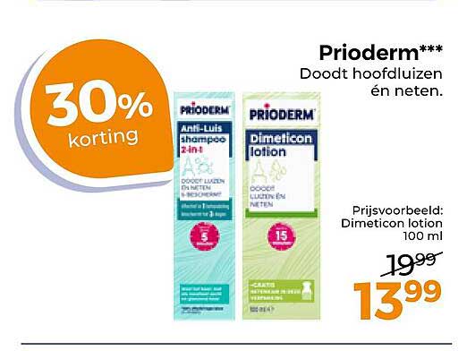 Prioderm*** Doodt hoofdluizen én neten. 30% korting