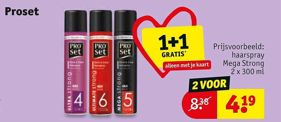 Proset 1+1 GRATIS* alleen met je kaart
