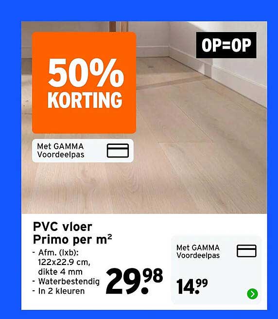 PVC vloer Primo per m²