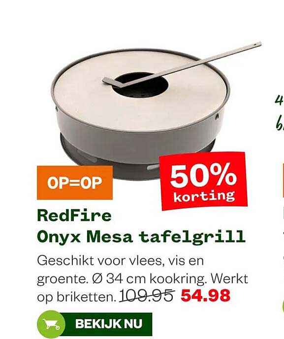 RedFire Onyx Mesa tafelgrill 50% korting