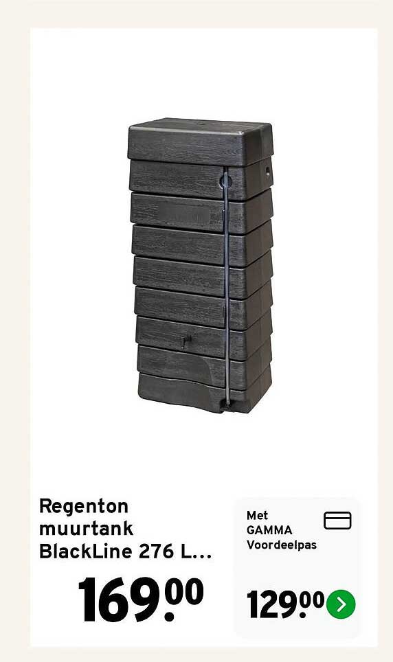 Regenton muurtank BlackLine 276 L...
