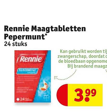 Rennie Maaltabletten Pepermunt* 24 stuks