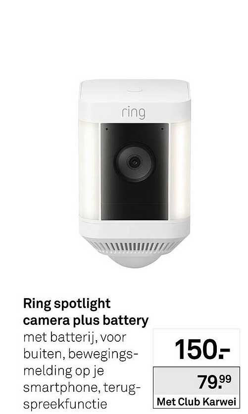 Ring spotlight camera plus battery